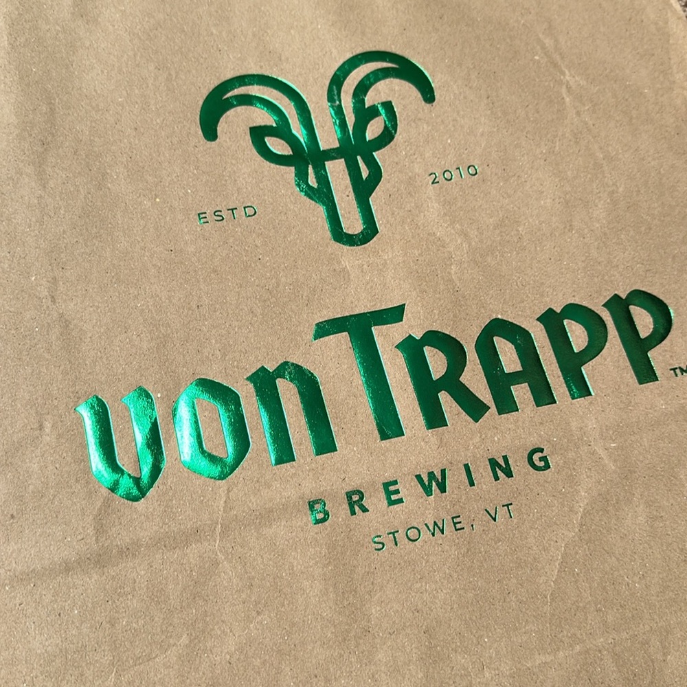 VON TRAPP BREWING, Stowe VT Paper Bag
